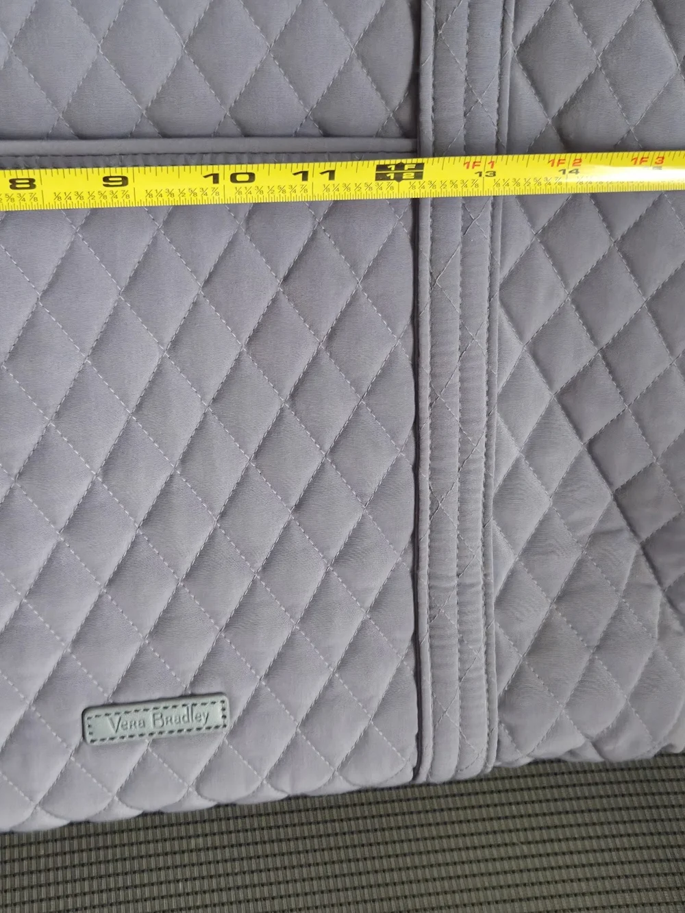 Vera Bradley Quilted Light Gray Tote Bag